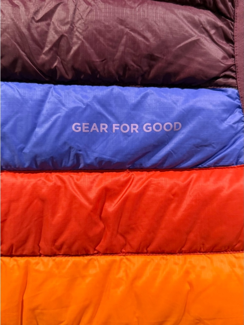 Cotopaxi Fuego Down Packable Womens Vest Size 3X Wine Stripes Color Way Outdoor - Picture 7 of 9